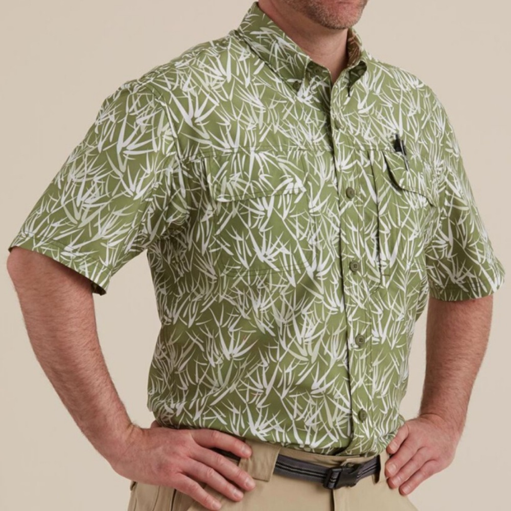 Duluth Trading Company Men's Action Short Sleeve Print Shirt Size 3XL